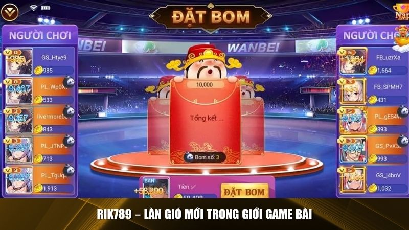 Rik789 đem đến làn gió mới trong giới game bài