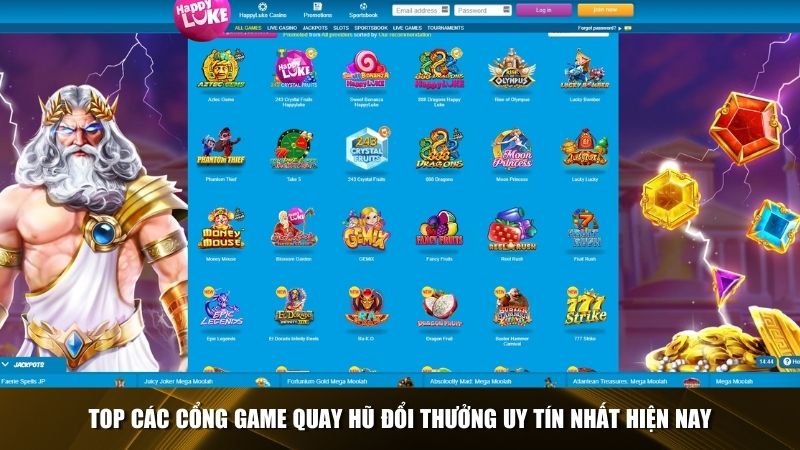 Danh sách các cổng game quay hũ thịnh hành nhất 