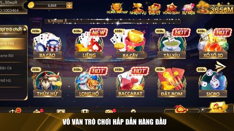 Vô vần trò chơi hấp dẫn chờ đón bạn